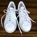 Adidas Shoes | Adidas Womens Advantage Metallic Back Casual Shoes Sneakers Size 8.5 | Color: White | Size: 8.5
