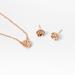 Coach Jewelry | Coach Rose Gold Flower Stud Earrings And Stud Necklace Jewelry Set | Color: Gold/Pink | Size: Os