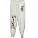 Disney Pants & Jumpsuits | Disney Ivory Mickey Mouse Joggers, Size Xs | Color: Cream/Gold | Size: Xs