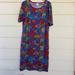 Lularoe Dresses | Lularoe Julia Multi Color Shift Dress | Color: Blue/Red | Size: 2x