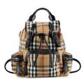 Burberry Bags | Burberry Rucksack Checked Backpack | Color: Silver/Tan | Size: 10"W X 11"H X 4"D