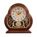 SXFYWYM Mantel Clocks, Silent Decorative Battery Operated Desk Clocks, Shelf Decorative Chiming Mantle Clock Retro Mantel Clock Mantel Clocks for Living Room Decor