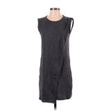 J.Crew Factory Store Casual Dress - Shift Crew Neck Sleeveless: Gray Print Dresses - Women's Size X-Small