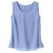 Draper's & Damon's Women's Flirty Solid Tank - Blue - S - Misses