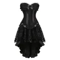 Robes corsets noirs pour femmes Haut corset en dentelle avec jupe tutu Costume MasTim ade Tenue