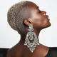 Catwalk – grandes boucles d'oreilles cristal argent pour femmes bijoux en forme de goutte d'eau