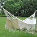 Optics Cotton This White Double Tentation Bohemian Nordic Camping Swing Tree Bed Garden Back