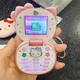 Téléphone à rabat mignon Sanurgente Hello Kitty pour enfants mini téléphone blanc et rose de dessin