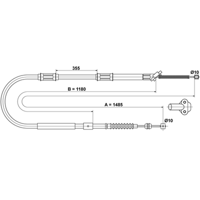 ATE Seilzug, Feststellbremse für TOYOTA 46430-18030 24.3727-1950.2