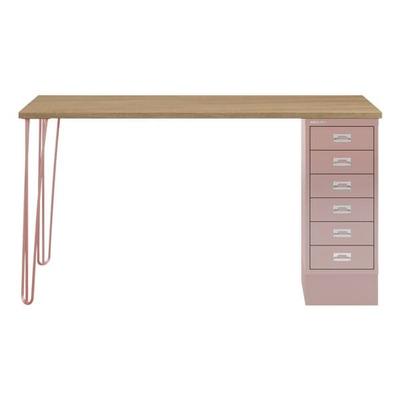 Bisley Schreibtisch »MultiRange« eichefarbene Platte mit 6 Schubladen pink, 140x74x60 cm Image