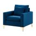 Chic Home Roxey Club Chair Velvet Upholstered Loose Back Design with Decorative Pillow