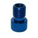 Blue Presta Valve Adapter converts Presta Valves to standard Schrader Valve use