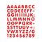 Kit Di Lettere E Numeri Adesivi 4r, Colore Rosso