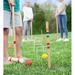 HearthSong Classic Wooden Croquet Backyard Game Set with Carrying Bag