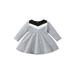 LSFYSZD Infant Baby Girl A-Line Dress Contrast Color Long Sleeve Round Neck Spring Autumn Casual Dress