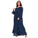 Plus Size Women's Off-The-Shoulder Sundrop Maxi Dress by June+Vie in Navy (Size 22/24)