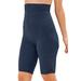 Plus Size Women's High-Waist Bike Short with Lattice Detail by Woman Within in Navy (Size 28)