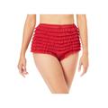 Plus Size Women's Nylon Mesh Rumba Boyshort by Amoureuse in Classic Red (Size 9)