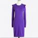 J. Crew Dresses | J.Crew Sweater Dress, Ruffle Shoulder, Purple, Size Small | Color: Purple | Size: S