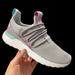 Adidas Shoes | Adidas Big Girls Sneakers Size 6 Gray Pink Lightweight & Comfy Running Shoes | Color: Gray/Pink | Size: 6g