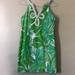 Lilly Pulitzer Dresses | Elegant Lilly Pulitzer Scoop Back Summer Dress Size 2 Green White Dressy | Color: Blue/Green | Size: 2