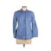 Lands' End Blazer Jacket: Below Hip Blue Print Jackets & Outerwear - Women's Size 6 Petite