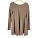 Free People Tops | Free People Gray Knit Pullover Swing Tunic Top Casual Cotton Boho Size Xs/S | Color: Gray | Size: Xs/S