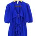 Anthropologie Dresses | Anthropologie Francesca's Birdcage Dress Women's Blue Zip Front Size Medium M | Color: Blue | Size: M