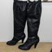 Michael Kors Shoes | Michael Kors Black Leather Studded Slouch Boots 11 | Color: Black/Silver | Size: 9