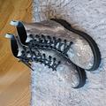 American Eagle Outfitters Shoes | American Eagle Outfitters Grey Snake Skin Combat Boots, Women's Size 8, Euc! | Color: Black/Gray | Size: 8