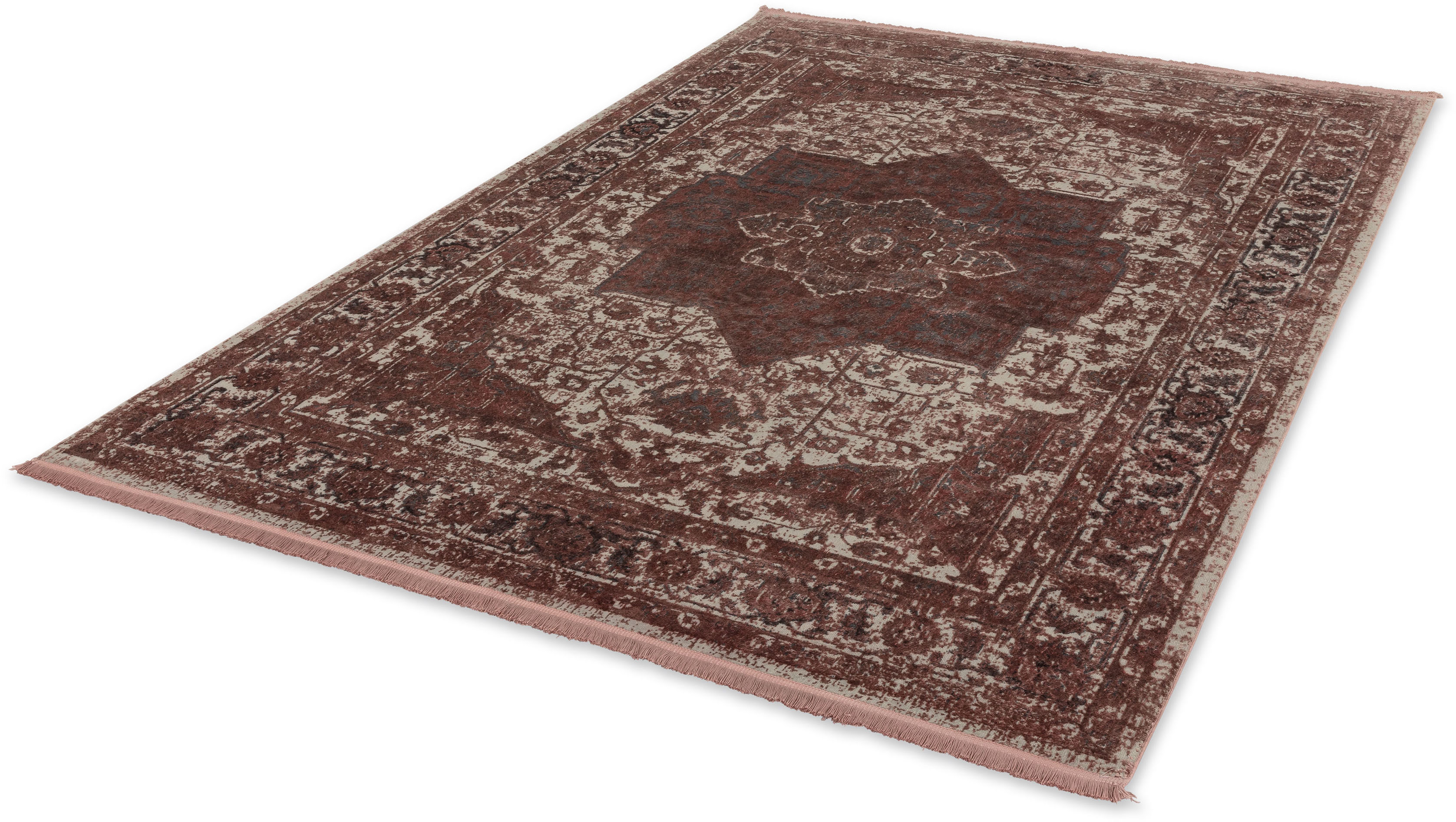Teppich "Velvet" Gr. 1, rosa (altrosa), B:80cm H:7mm L:150cm, Kunstfaser, Viskose, SCHÖNER WOHNEN-KOLLEKTION, Teppiche, Viskose, Wohnzimmer Image