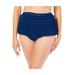 Plus Size Women's Nylon Mesh Rumba Boyshort by Amoureuse in Evening Blue (Size 10)