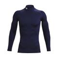 Under Armour Men's UA CG Armour Comp Mock, Men's Base Layer with a Polo Neck, Thermal Long Sleeve Top for Winter Running and Skiing with Anti-Odour Technology