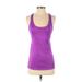 New Balance Active T-Shirt: Purple Solid Activewear - Women's Size Small