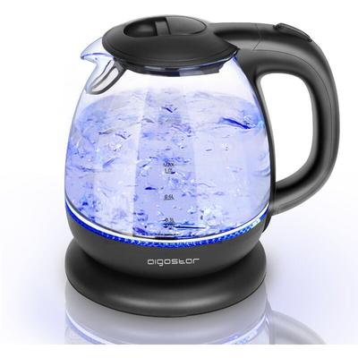 Glas Wasserkocher, Kleiner wasserkocher glas mit led-beleuchtung, 1 Liter, 2200W, Wasserkocher