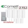 Kit citofono cinque famiglie Comelit 2 fili kca2061 5 famiglie citofoni 2738wa