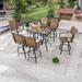 Patio Festival 6-Person Bar Height Swivel Bistro/ Dining Set