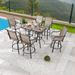 Patio Festival 6-Person Bar Height Swivel Bistro/ Dining Set