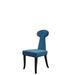 Chic Home Safia Dining Side Chair Velvet Upholstered Pawn Shaped Seat Back Tapered Espresso Finish Wood Legs (Set of 2)