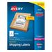 Avery 5126 Shipping Address Labels Laser Printers 200 Labels Half Sheet Labels Permanent Adhesive TrueBlock White