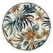 Ox Bay Tropical Paradise Floral Indoor Area Rug 6 ft. Round Green / Cream