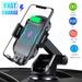 PVUEL 360Â°Universal Car Mount Wireless Fast Charger Stand Air Vent Dashboard Phone Holder Black