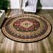 MDA Rug Imports Persian Collection Black Traditional Area Rug 5 2 Round - Black