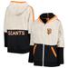 Women's G-III 4Her by Carl Banks Oatmeal/Charcoal San Francisco Giants Shuffle It Raglan Full-Zip Hoodie