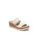 Women's Resort Sandals by BZees in White Fabric (Size 6 M)