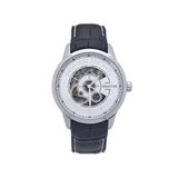 Heritor Automatic Davies Semi-Skeleton Leather-Band Watch - Men's Silver/White One Size HERHS2501