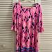 Lilly Pulitzer Dresses | Lilly Pulitzer Dress Sophie Upf 50+ Stretch Pink Flamingo Flounce Sleeve Size M | Color: Blue/Pink | Size: M