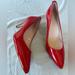 Kate Spade Shoes | Kate Spade Vida Red Leather Heels | 7m | Color: Red | Size: 7