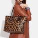 Coach Bags | Coach City Tote With Leopard Print | Color: Black/Tan | Size: Os