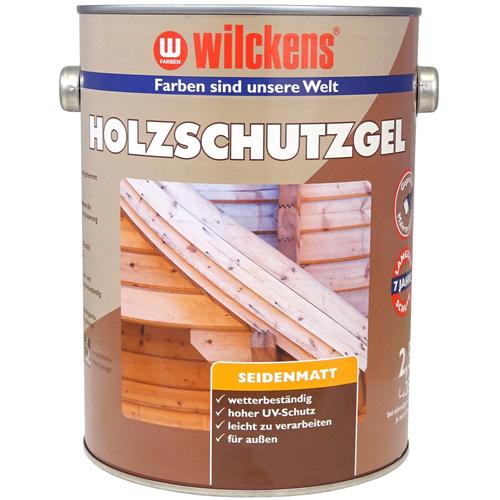„WILCKENS FARBEN Holzschutzlasur „“Holzschutzgel““ Farben seidenmatt Gr. 2,5 l 2500 ml, braun (teak) Holzlasuren“